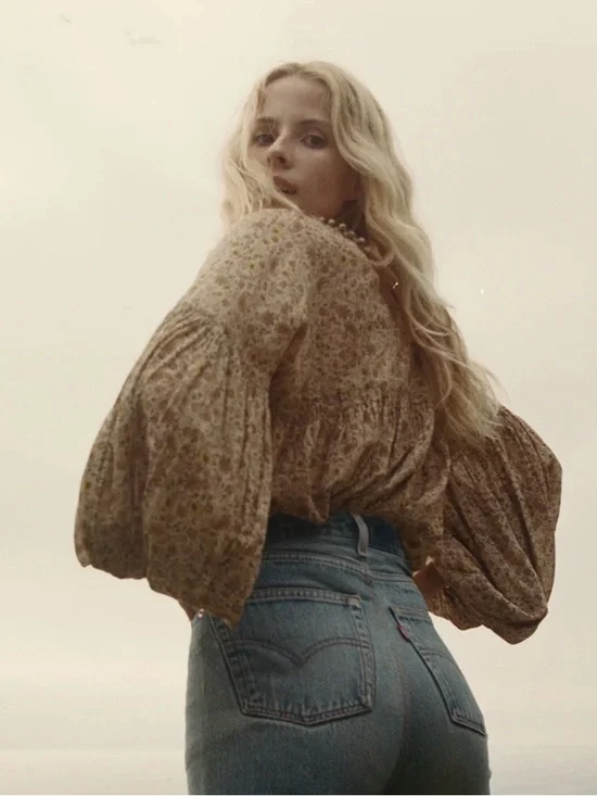 DÔEN Thistle Top in the Jaipur Mustard Floral print size small - Picture 2 of 9